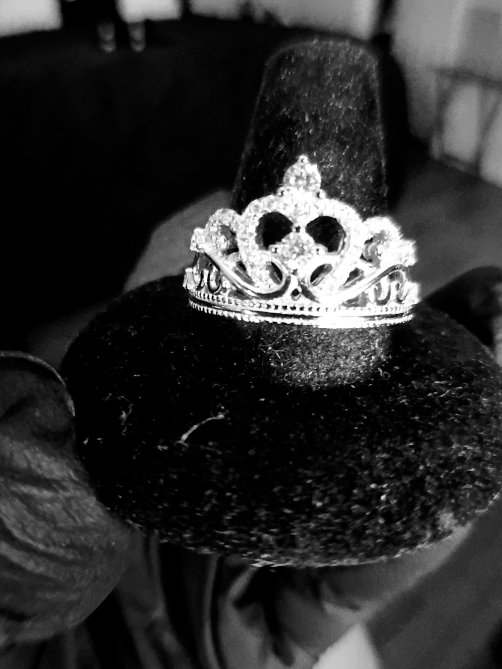 Sterling Tiara Crown Ring - Silver Sparkle